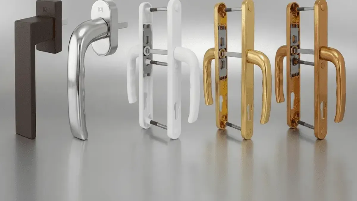Manijas para ventanas y puertas de PVC en distintos acabados